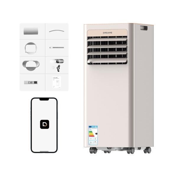 Climatiseur connecté Wi-Fi 9 000 BTU flux d’air 3D — pièce jusqu’à 25 m²