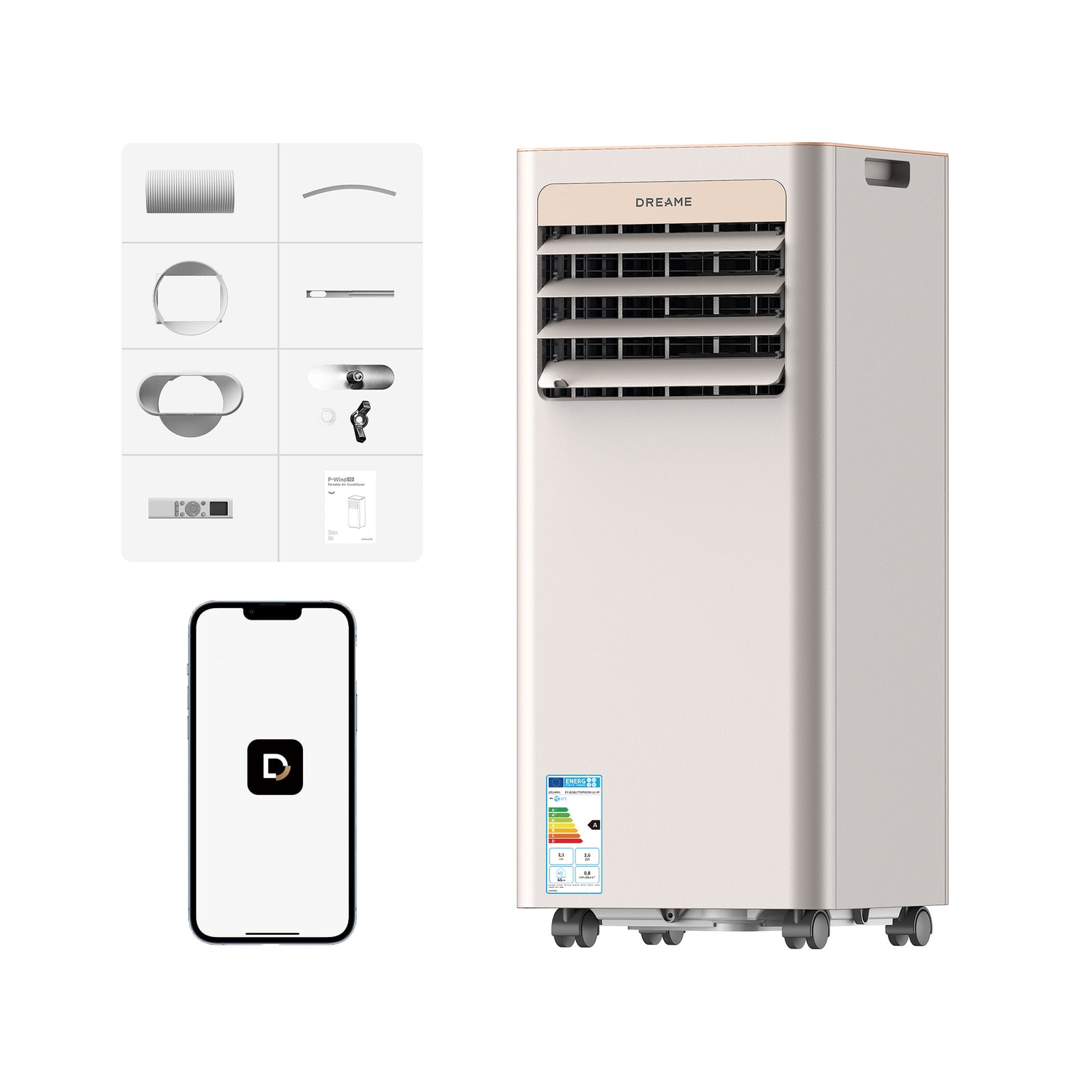 Climatiseur connecté Wi-Fi 9 000 BTU flux d’air 3D — pièce jusqu’à 25 m²